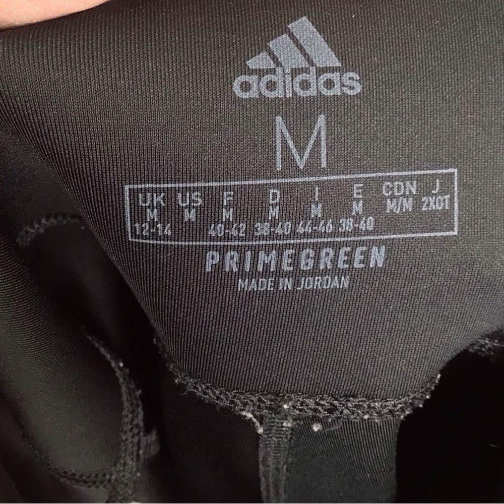 Adidas Kids Black and White Striped Leggings - Picture 5 of 5
